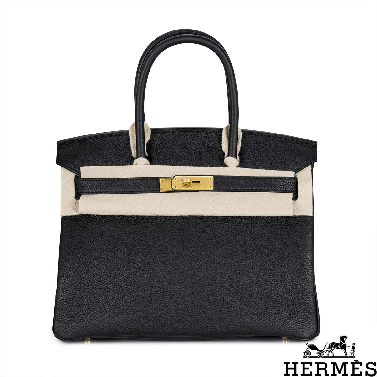 Hermes Birkin 30 Caban Togo Gold Hardware in 2023